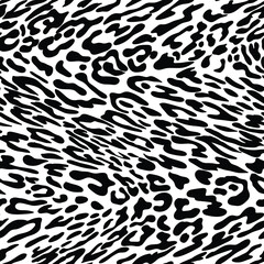 Abstract animal skin background, vector with black and white