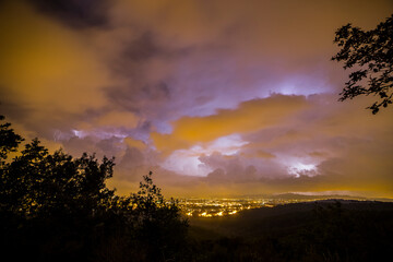 Lightning in Sabadell, Barcelona, Spain