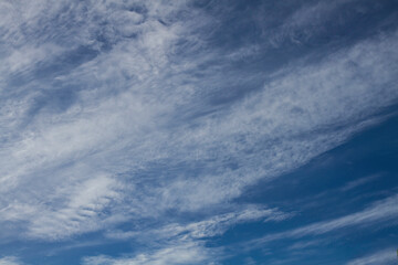 White clouds in bluish sky