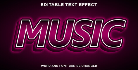 Editable text effect music