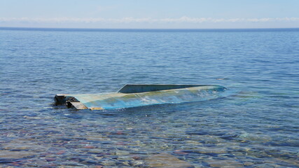 shipwreck on the coast