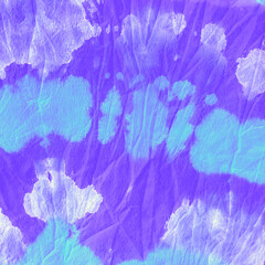 Lavender Dirty Textile Design. Pastel Rose Faded Fabric. Azure Dirty Art Painting. Purple Light Bleach Dyeing. Soft color Violet Tie Dye Effect. Sky Blue Hand Painted Spots.