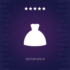 wedding dress vector icon