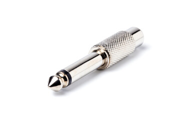 Audio jacks isolated on white background