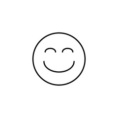 Smile face icon in trendy flat design
