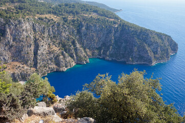 Butterfly Valley panorama in Fethiye, Turkey