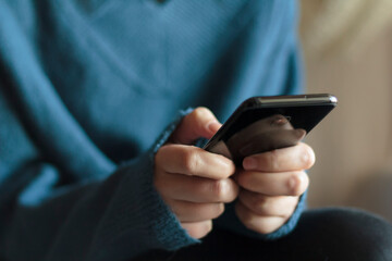 Woman using smartphone