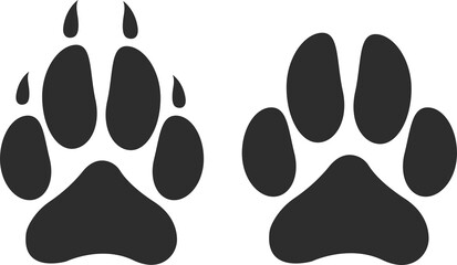 Dog  paw print flat icon for animal apps and websites