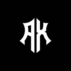 AX monogram logo with a sharp shield style