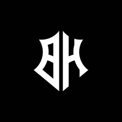 BH monogram logo with a sharp shield style