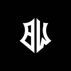 BW monogram logo with a sharp shield style