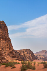 The wadi rum desert, in jordan