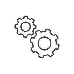 Icon of gears. Vector Illustration.