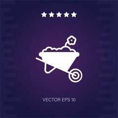 wheelbarrow vector icon