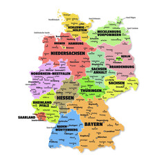 Detailed map of Germany © Antonio Scalinci
