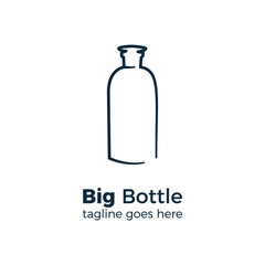logo design vector illustration big bottle