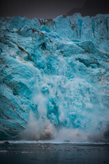 calving at marjorie glacier