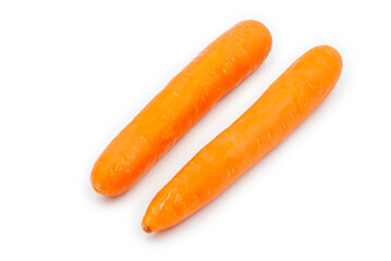Carrots on a white background