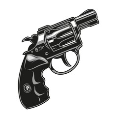 Vintage concept of revolver