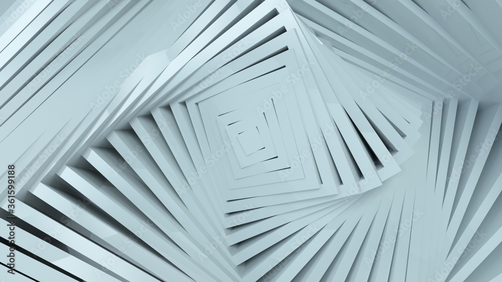 Poster abstract squares pattern with offset effect. animation of white empty squares. abstract background f