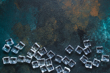 artificial ice
transparent acrylic pieces
plastic reusable
Menu concept serving size. food background top view copy space for text
organic healthy eating