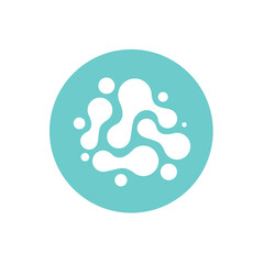 probiotics flat icon, vector color illustration on white background