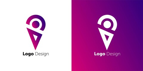 Vector abstract icon. Corporate identity. Design elements. Pink shapes.