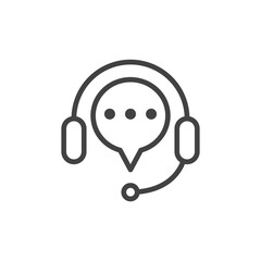 Service outline icon. Vector illustration.