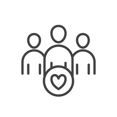 Customer outline icon. Vector illustration.