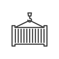 Container outline icon. Vector illustration.