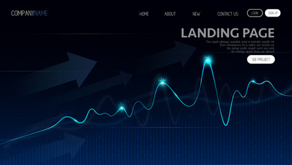 Financial stock market graph on stock market investment trading, Bullish point, Bearish point. trend of graph for business idea and all art work design. vector illustration.