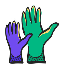 Color Sketch Icon Hands