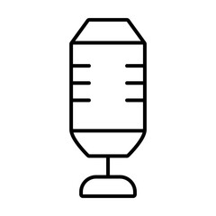 squared microphone icon, line style