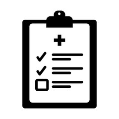 Fototapeta premium clipboard with medical report icon, line style