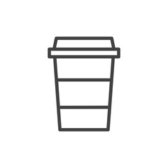 Disposable coffee cup icon. Vector Illustration.