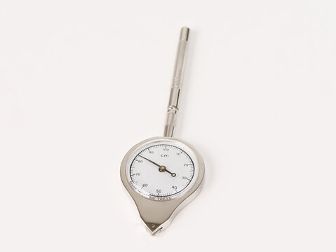 An opisometer, also called a curvimeter, meilograph, or map measurer, is an instrument for measuring the lengths of arbitrary curved lines.