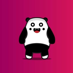 Cute Panda Mascot Character