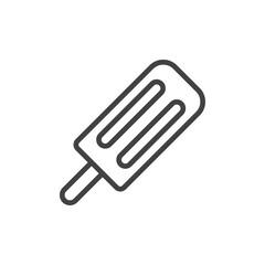Ice lolly. Eskimo on stick outline icon. Vector Illustration.