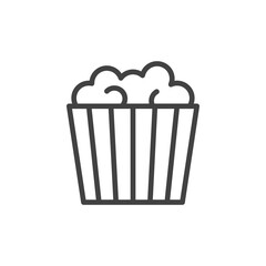 Popcorn outline icon. Vector Illustration.