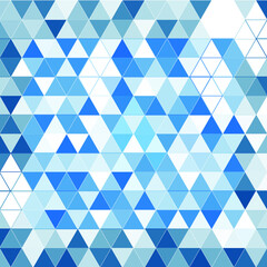 Fototapeta premium Abstract blue orange triangle seamless pattern