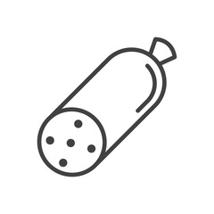 Salami outline icon. Vector Illustration.