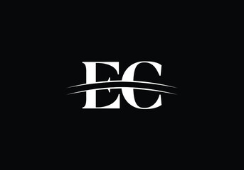 Initial Monogram Letter E C Logo Design Vector Template. E C Letter Logo Design