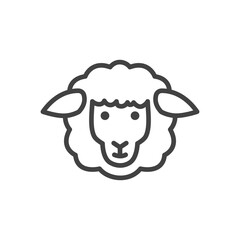Sheep outline icon. Vector Illustration.
