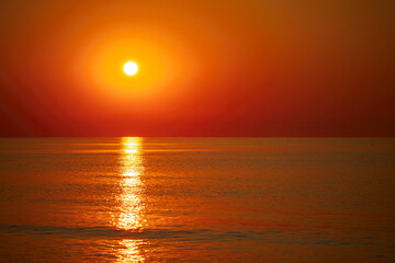Fototapeta na wymiar Sunrise at the Black Sea in Romania