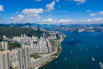  Top view of Hong Kong city
