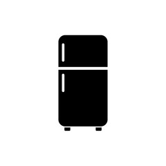 Fridge icon in flat style. Vector illustration on withe background. Isolated.