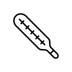 Mercury medical thermometer vector icon