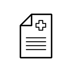Medical report, clinical record vector icon