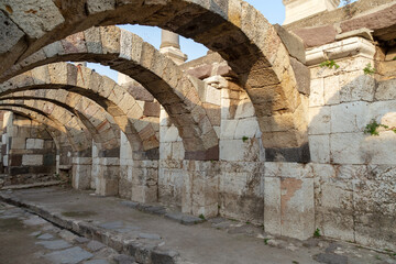 Fototapeta na wymiar Smyrna Agora Ancient City, Izmir, Turkey.