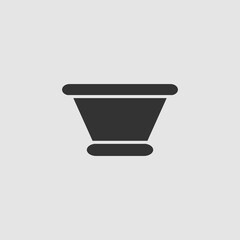 Clay pot icon flat